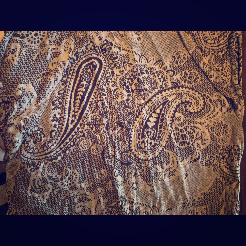 Grey paisley infinity scarf